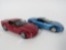 1999 Corvette Hardtop and a 2005 Corvette C6 Franklin Mint 1:24 scale die-cast models.