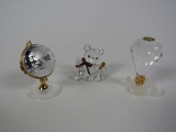 Lot of three Swarovski Crystal figurines still in original boxes.