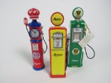 Lot of three limited edition scale model gas pumps by Reminisce.