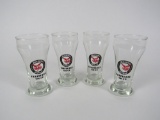 Lot of four NOS circa 1940s Hamm's Preferred Stock beer glasses with logo.