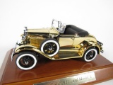 Rare 24kt gold 1931 Ford Model A Danbury Mint 1:24 scale diecast.