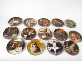 Lot of 14 Norman Rockwell Knowles mid-1980s collector plates.