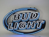 Large Bud Light Beer light-up tavern sign. Made to simulate neon. Very Cool!