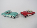 1956 and 1957 Corvettes by Franklin Mint 1:24 scale diecast models.