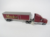 Large 1:32 scale 1993 Mack Truck and Trailer Franklin Mint diecast model.