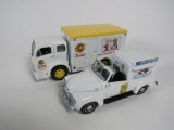 1953 Good Humor Ice Cream Truck and 1955 Borden's Milk Truck.