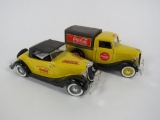 Solido 1:19 scale Ford Coca-Cola car and pickup delivery wagon.