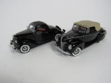 1936 Ford Deluxe Coupe LE and a 1940 Ford Convertible Danbury Mint.