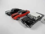 Lot of three Franklin Mint 1:24 diecast model muscle cars.