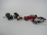Impressive grouping of 4 Mercedes-Benz Franklin Mint 1:24 scale diecast models.