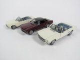 Fun lot of 3 Ford Mustang Danbury Mint 1:24 scale diecast models.