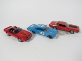 Killer lot of three muscle cars (2-LE) by Franklin and Danbury Mint. 1:24 scale diecast models.