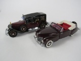 1930 Mercedes-Benz 770 and a 1941 Lincoln Convertible Franklin Mint. 1:24 scale diecast models.