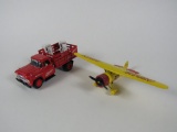 Coca-Cola Airplane and1957 Ford Delivery Truck Ertl diecast scale models.