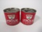 Lot of two 1950s Sinclair Litholine Multi-Purpose grease tins found unused