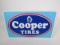 Choice Cooper Tires single-sided embossed tin sign with Knight logo. Great colors!