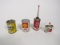 Lot of four miscellaneous tins for Shell, Texaco, Pyroil and 3in1.