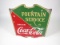 1930s Drink Coca-Cola Fountain Service double-sided porcelain shield-shaped sign.
