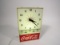 Neat late 1960s-early 70s Drink Coca-Cola light-up plastic diner clock.