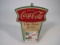 Early 1960s Drink Coca-Cola die-cut tin fishtail calendar with NOS 1984 calendar pad.