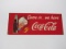 Very desirable 1940s Coca-Cola 5-cents trolley poster featuring the Coca-Cola Sprite Boy.