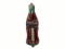 Spectacular 1930s Coca-Cola Christmas Bottle die-cut tin thermometer.