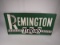 1967 Remington Tires single-sided embossed tin automotive garage sign.