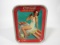 Lovely 1939 Drink Coca-Cola metal serving tray with bathing girl model on diving board.