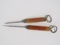 Lot of two 1930s Coca-Cola in Bottles wooden handle ice picks.