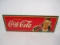 1940s Drink Coca-Cola World War II era girl with bottle Masonite sign. Day one condition.