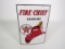 Fabulous NOS 1963 Texaco Fire Chief Gasoline single-sided porcelain pump plate sign.