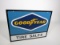Circa 1960s Goodyear Tire Sales double-sided tin sign with winged foot logo.