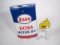 Reproduction - Esso Extra Motor Oil porcelain sign with Esso Droplet Man.