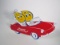 Reproduction - Neat Esso Happy Motoring single-sided porcelain sign with Esso droplet man and car.