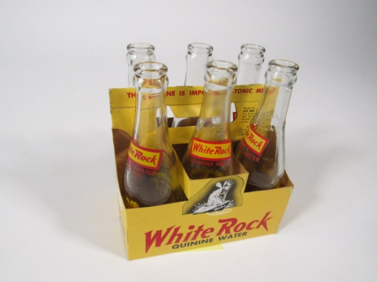 Vintage White Rock Soda six pack complete with six-period bottles with Fairy logo.