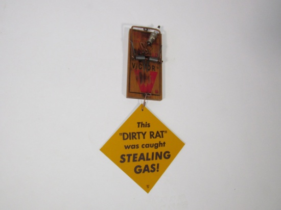 "Dirty Rat Stealing Gas" service station display vintage unknown.