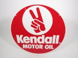 NOS Kendall Motor Oil double-sided tin automotive garage sign.
