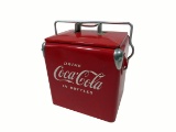 All original 1950s Drink Coca-Cola in Bottles embossed picnic cooler by Acton Mfg.
