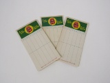 Lot of three 1940s Coca-Cola Score Pads with period six-pack graphics.