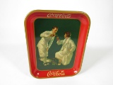 Outstanding 1926 Coca-Cola diner serving tray featuring a golf motif.