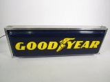 Very clean Goodyear Tires double-sided light-up automotive garage sign.