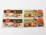 Lot of four early 1940s Coca-Cola ink blotters.