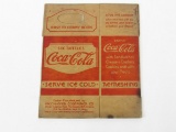 Unused and still folded 1930s Drink Coca-Cola in Bottles take home six-pack carton.