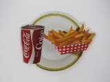 1960s Enjoy Coca-Cola and Fries vacuum formed three-dimensional diner sign.