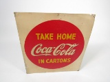 Circa 1930s-40s Take Home Coca-Cola In Cartons single-sided tin sign
