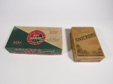 Lot of two circa 1930s general store candy boxes for Snickers and Nut Goodies.