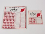 NOS lot of two 1930s Coca-Cola punchboards.