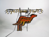 Unusual Yellow Tail Beer neon tavern sign with Kangaroo graphic.