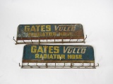 Lot of two 1930s Gates Vulco Radiator Hose service display metal racks.