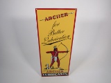 Reproduction - Very nice Archer for Better Lubrication single-sided porcelain sign.